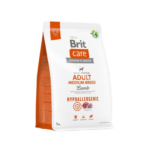 Brit Care – Dog – Hypoallergenic Adult Medium Breed (Lam)
