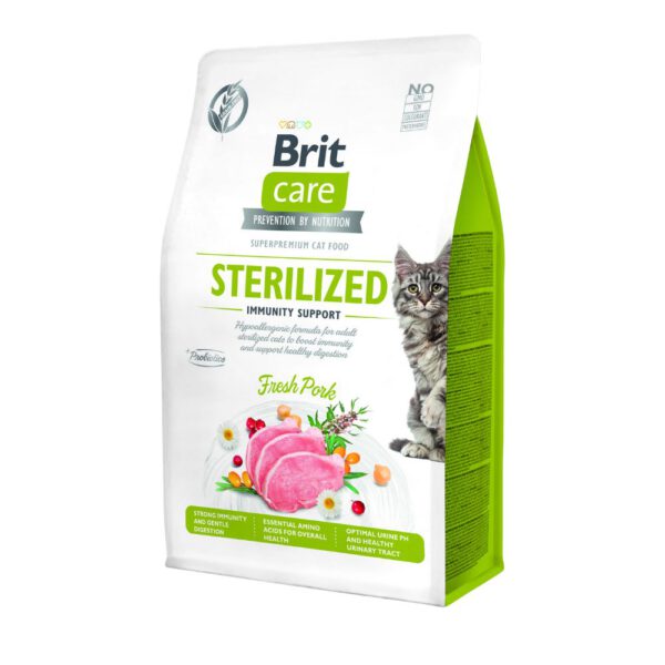 Brit Care Cat – Grain Free – Sterilized / Immunity Support (pork)