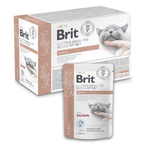 Brit Pouch Veterinary Diet Cat - Renal - Zalm