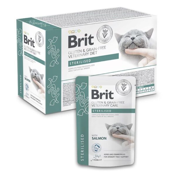 Brit Pouch Veterinary Diet Cat - Sterilised - Zalm