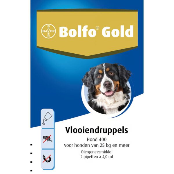 Bolfo Gold Hond 25-40 kg - 2 pipetten - 400 mg - Afbeelding 2