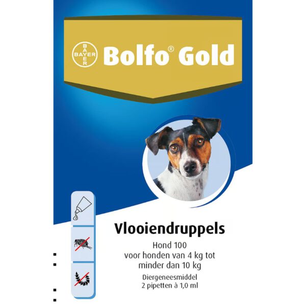 Bolfo Gold Hond 4 - 10 kg - 2 pipetten - 100mg - Afbeelding 2