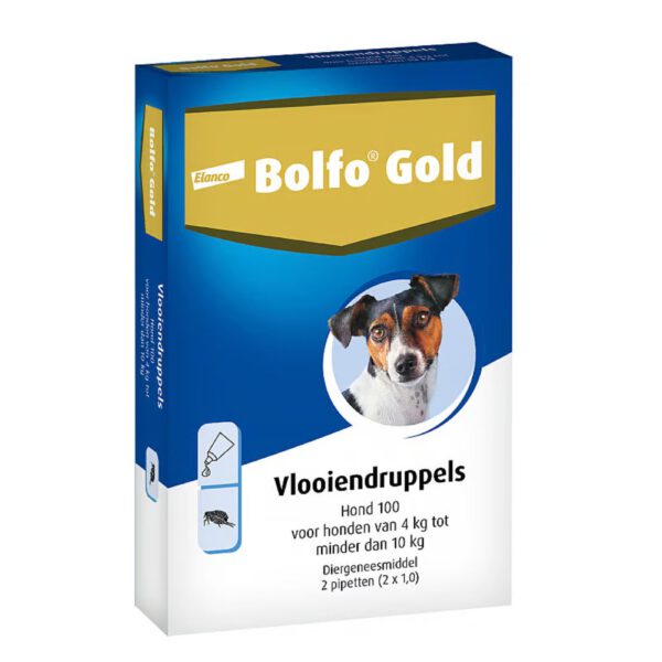 Bolfo Gold Hond 4 - 10 kg - 2 pipetten - 100mg