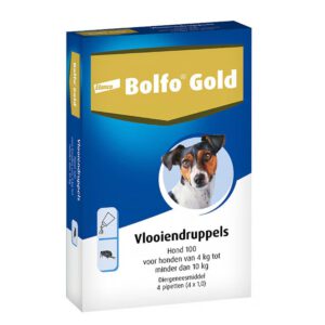 Bolfo Gold Hond 4 - 10 kg - 4 pipetten - 100mg