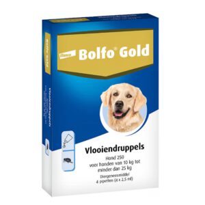 Bolfo Gold Hond tot 10 - 25 kg - 4 pipetten - 250mg
