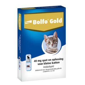 Bolfo Gold kat - tot 4 kg - 2 pipetten - 40mg