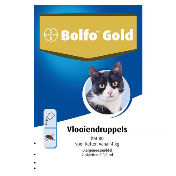 Bolfo Gold kat - vanaf 4 kg - 2 pipetten - 80mg - Afbeelding 2