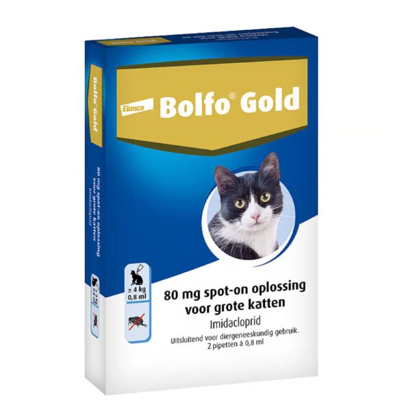Bolfo Gold kat - vanaf 4 kg - 2 pipetten - 80mg