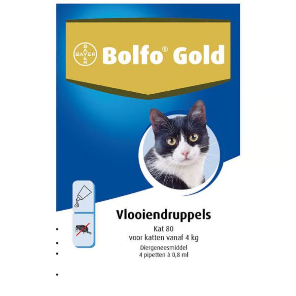 Bolfo Gold kat - vanaf 4 kg - 4 pipetten - 80mg - Afbeelding 2