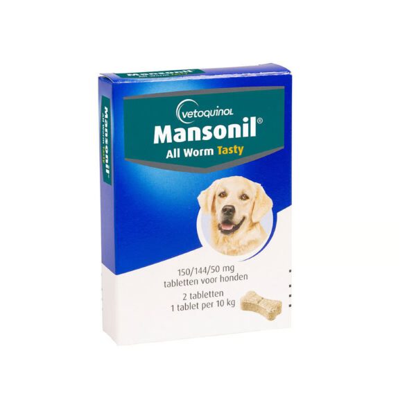 Mansonil Hond - 2 Ontwormingstabletten