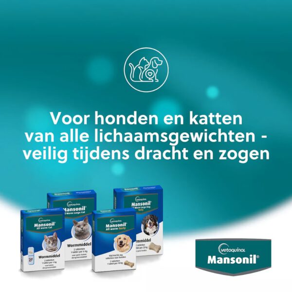 Mansonil Kat - 2 Ontwormingstabletten - Afbeelding 4