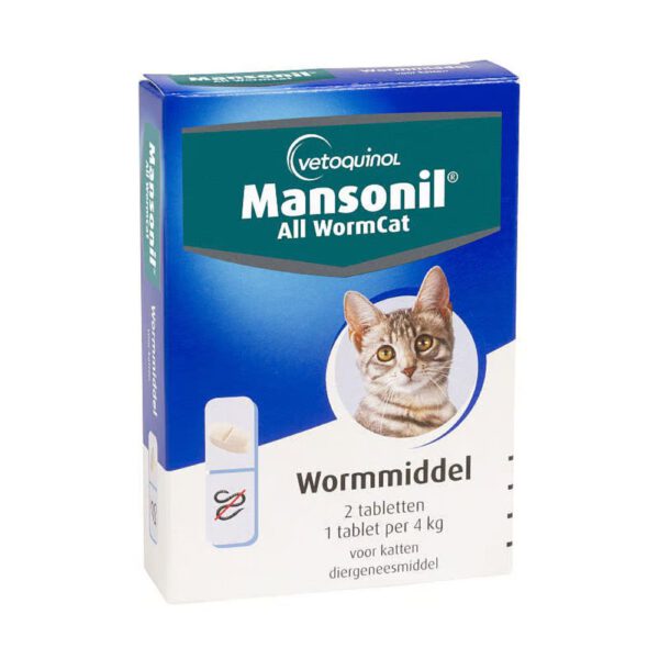 Mansonil Kat - 2 Ontwormingstabletten